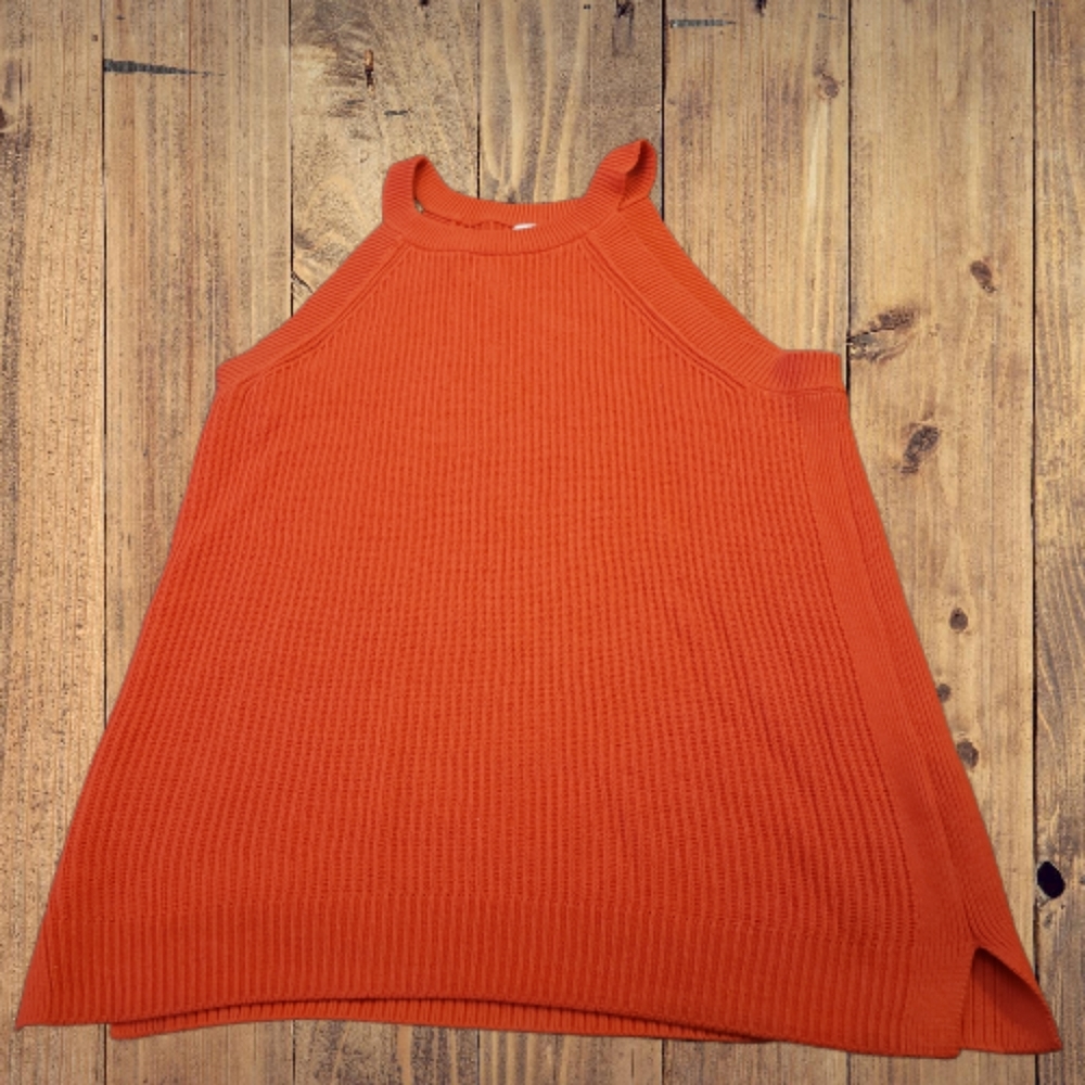 Vibrant orange sweater tank
